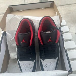 Jordan Black and Red Classic Sneakers
